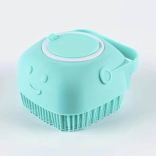 Silicone Pet Bath Brush Set, 2 Pieces, Massage Brush for Dogs and Cats