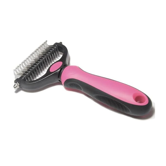 pets grooming tools (PPGT-002 pink) Premium Pet Dematting Comb – Exceptional Grooming Accessory for Pets