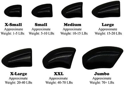 40 Pack Soft Nail Caps for Dog Claws Black Jumbo
