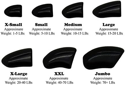 40 Pack Soft Nail Caps for Dog Claws Black Jumbo