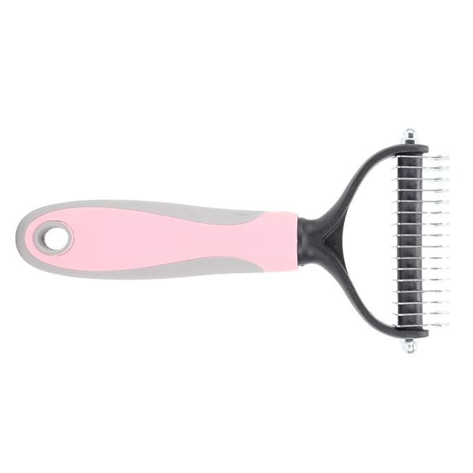 Grooming Brush Pet Hair Brush, Pet Neat Pet Grooming Brush, Hair Knot Comb, Dog Grooming, Grooming Tool for Dogs for Puppy(Pink, small)