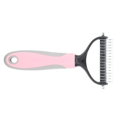 Grooming Brush Pet Hair Brush, Pet Neat Pet Grooming Brush, Hair Knot Comb, Dog Grooming, Grooming Tool for Dogs for Puppy(Pink, small)