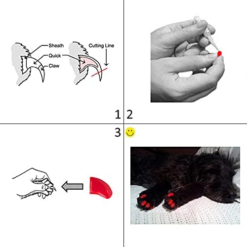 40-Pack Soft Nail Caps for Dogs Claws Clear Medium