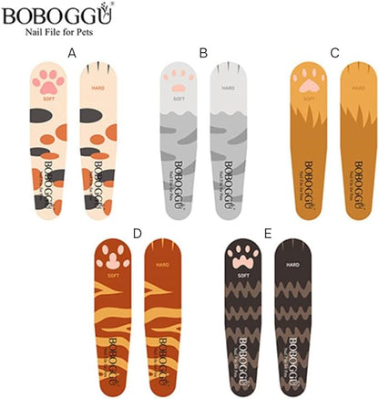 Generic Pet Nail Files Grinder Trim Doublesided Hard and Soft Nail File for Pets Dog Cat Parrot (A 5 Pieces), Cream