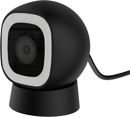 Luna Indoor/Outdoor Camera, Wired IP65 2K Wi-Fi Cameras for Home Security, Color Night Vision with Spotlight and Siren, Pet/Human/Vehicle Motion Detection with Descriptive Alerts, Phone App (1, Black)