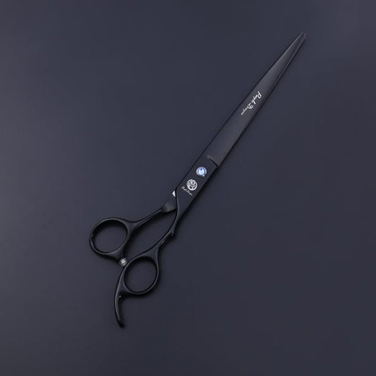 Purple Dragon 8.0 inch Professional Dog Grooming Hair Cutting Scissor &Curved Scissor&Chunker Shear Kit with Bag - for Pet Groomer or Family DIY Pet Use