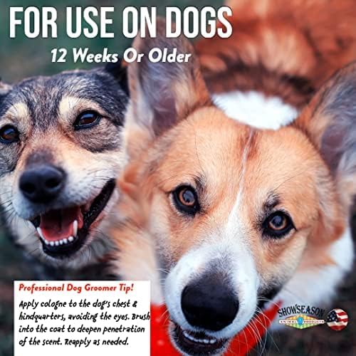 Showseason Bath & Brush Therapies® 3-Pack 4.5 oz. Pet Cologne: Pumpkin Spice, Merry Cranberry, Candy Cane For Dogs | Long-Lasting Odor Eliminator | Paraben-Free | Made In The USA