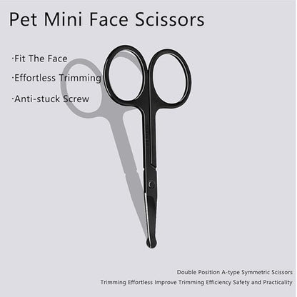 Dog Tear Stain Remover Comb, Cleanser scissors remove Floating Hair，Dog Cat Grooming Comb Pet Tear Stain Remover Combs Fine Tooth Grooming Removal Tool (Black)