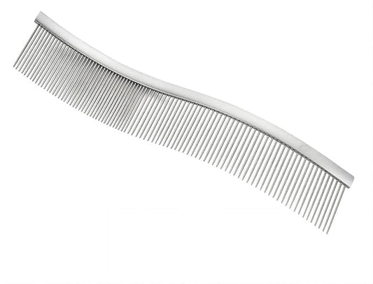 S-Curved Dog Grooming Comb, Dog Combs for Grooming Matting, Doodle Brush, Dematting Comb for Dogs, Dog Grooming Tools, Pet Comb, Metal Dog Grooming Comb, Dog Detangler Brush, Dog Dematting