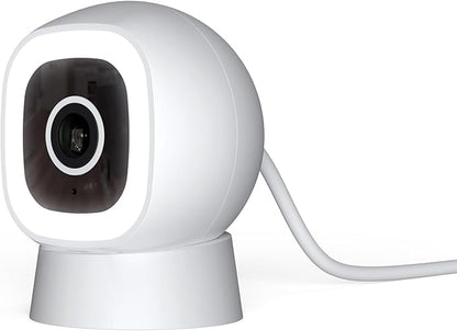 Luna Indoor/Outdoor Camera, Wired IP65 2K Wi-Fi Camera for Home Security, Color Night Vision, Spotlight/Siren, AI Motion Detection for Pet/Human/Vehicle, Descriptive Alerts, Phone App (1, White)