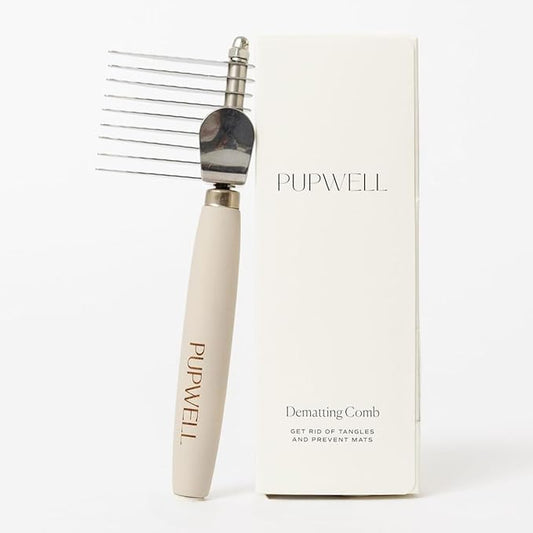Dematting Fur Steel Rake and Detangling Comb Tool for Dematting and Untangling Matted or Knotted Hair
