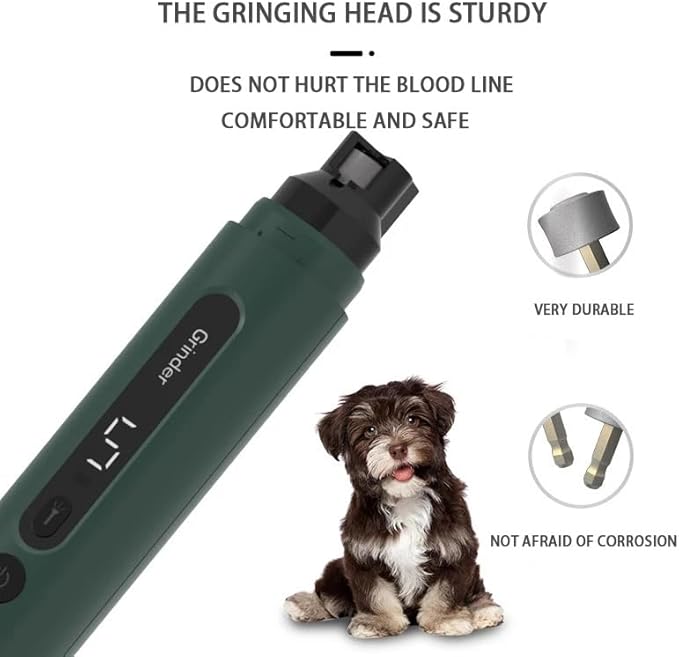 Accesspet 5-Speed Electric Pet Nail Grinder for Dogs & Cats – Ultra-Quiet, Safe, Ergonomic Nail Trimmer for Easy, Stress-Free Home Grooming & Professional-Quality Nail Care for All Pets