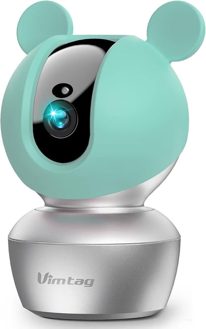 VIMTAG Indoor Camera 4K, Pet Camera with Speaker Pan-Tilt 360°, Cameras for Home Security Pet Baby Dog w/Motion Tracking Night Vision Phone App, 2-Way Audio, 24/7 SD & Cloud Storage,Work with Alexa