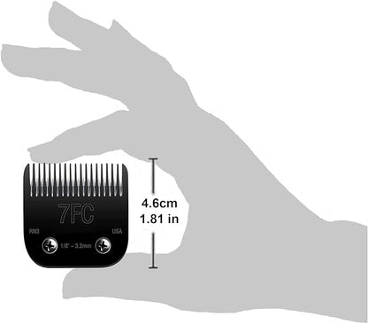 Detachable Steel Pet Dog Clipper Blades, Size-7FC, Compatible with Andis Cut Length 1/8"