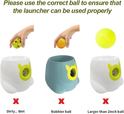 BESTHLS Automatic Dog Ball Launcher Interactive Tennis Ball Thrower Machine for Small Medium Dogs Fetching Distance 10-30ft (Purple, Remote Included)