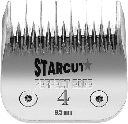Detachable Dog, Cat, and Horse Pet Professional Grooming Clipper Replacement Blades, Compatible with Most A5 Andis, Oster, Wahl Series Clippers, Made of Stainless Steel. (#4 3/8" (9.5mm))