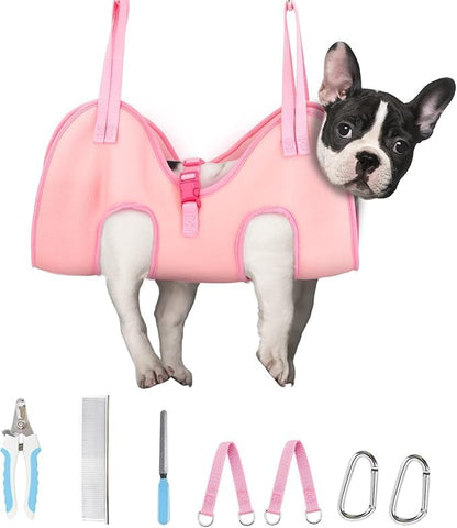 Supet Dog Grooming Hammock, Helpful Hammock for Nail Trim, Restraint Sling for Nail Clipping, Cat Grooming Hammock for Dog Pet to Nail Trimming