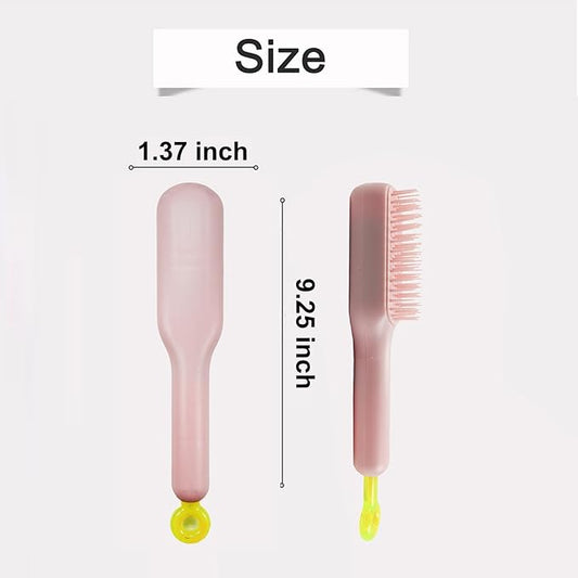 Scalable Small Grooming Dog Brush, Puppy Massaging Hair Brush, for Small Dogs Cats Rabbits of All Hair Types (Deep Pink)