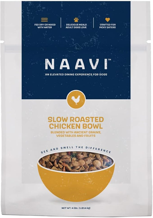 Slow Roasted Chicken Bowl with Ancient Grains, Vegetables & Fruits, Premium Dog Food Topper for Adult Dogs - 4lb