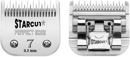 Detachable Dog, Cat, and Horse Pet Professional Grooming Clipper Replacement Blades, Compatible with Most A5 Andis, Oster, Wahl Series Clippers, Made of Stainless Steel. (#7 1/8" (3.2mm))