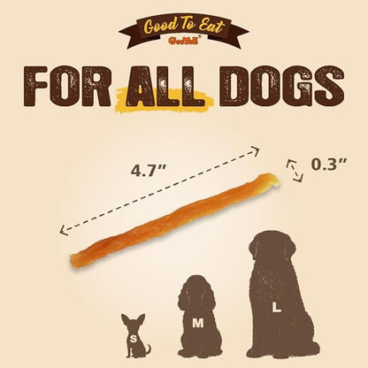 Gootoe Soft Turkey Tendon Stirip 3oz, Natural Chewy Snack, USA-Sourced Turkey Tendon, Premium Training Chews, Hypoallergenic, Reseal Value Bags, Ideal for Small & Senior Dogs