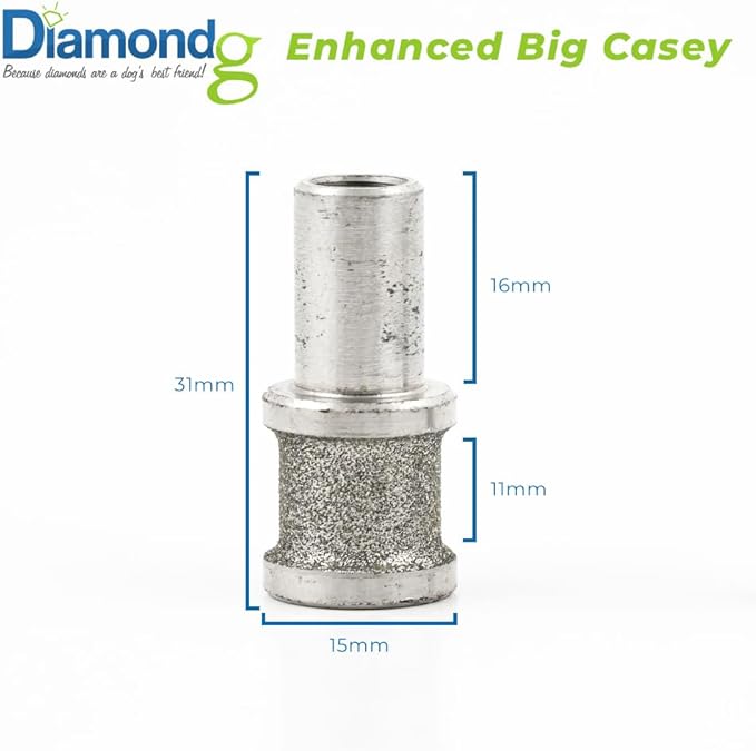 Diamondg - Professional Diamond Nail Rotary Nail Grinder Bit Dogs - Painless Nail Trimmer Bits Won't Pull Hair or Get Hot - Pack of 1 (Large)