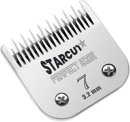Detachable Dog, Cat, and Horse Pet Professional Grooming Clipper Replacement Blades, Compatible with Most A5 Andis, Oster, Wahl Series Clippers, Made of Stainless Steel. (#7 1/8" (3.2mm))