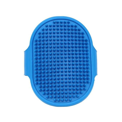 4 Pcs Dog Bath Brush, Pet Bath Comb Brush Soothing Massage Rubber Comb 4pcs with Adjustable Ring Handle for Long Short Haired Dogs and Cats (blue rose green black), Pink,Green,Blue,Black