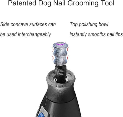 Dog Nail Grinder Attachment for Dremel - 1/8” Diamond Rotary Nail Grinder Bits for Large Medium Dogs Nail Care - Gift Set
