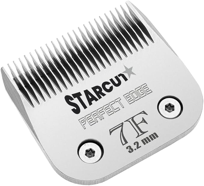 Detachable Dog, Cat, and Horse Pet Professional Grooming Clipper Replacement Blades, Compatible with Most A5 Andis, Oster, Wahl Series Clippers, Made of Stainless Steel. (#7F 1/8" (3.2mm))