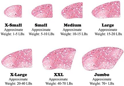 40-Pack Soft Nail Caps for Dogs Claws Pink Glitter X-Large