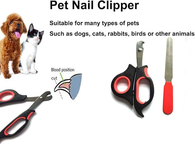 Dog Grooming Hammock with Flea Comb and Dog Nail Clipper, Pet Dog Grooming Hammock Harness with Cat Nail Clipper, Nail File and Dog Brush, Dog Sling for Nail Clipping/Nail Trimming (L, Blue)