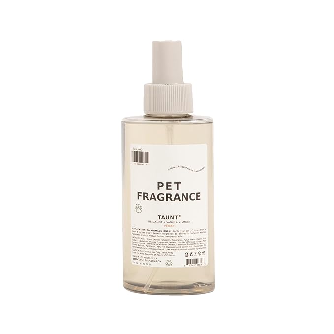 DedCool Pet Fragrance (01 Taunt, 8.5 fl oz), Pet Deodorizer Perfume, Luxury Fragrance Long Lasting Indoor Odor Eliminator, Grooming Spray for All Cats, Dogs & Puppies, Clean, Non-Toxic