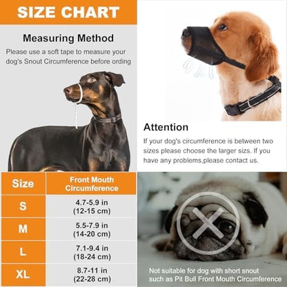 Dog Muzzles, Soft Mesh Muzzles for Small, Medium and Large Dogs, Anti-Biting Barking Chewing, Breathable Drinking Adjustable Cleaning, for German Shepherd Husky Labrador Retriever (Blue) (L)