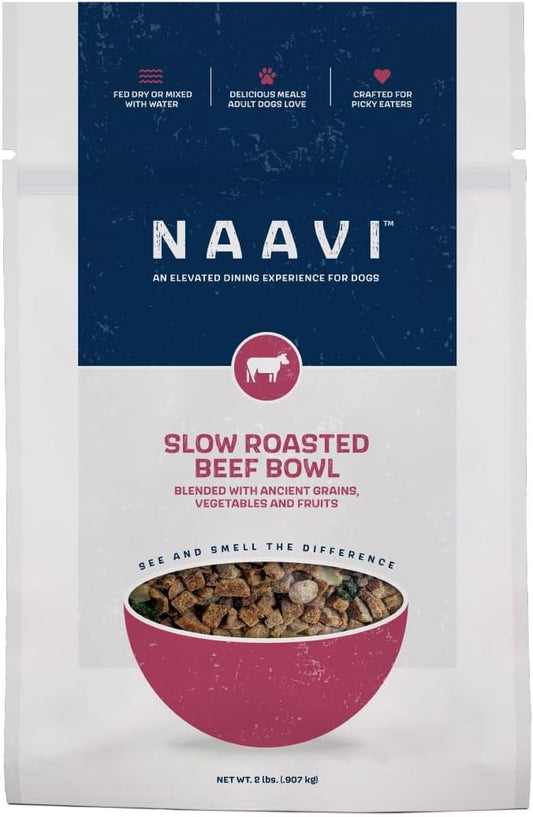 Slow Roasted Beef Bowl with Ancient Grains, Vegetables & Fruits, Premium Dog Food Topper for Adult Dogs - 2lb