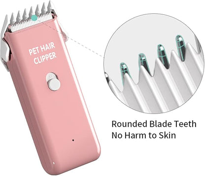 Dog Cat Home Hair Waterproof Clipper Portable Electric USB Rechargeable Pet Grooming Tools Low Noise Shaver Cordless Trimmer for Small and Large Pets