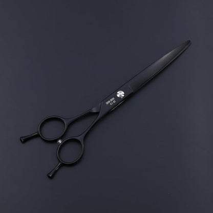 Purple Dragon 7.0 inch Professional Dog Grooming Hair Cutting Scissor &Curved Scissor&Chunker Shear Kit with Bag - for Pet Groomer or Family DIY Pet Use