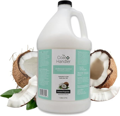 Undercoat Control Deshedding Dog Conditioner Coconut Milk Fragrance, 1 Gallon - Combats and Reduces Shedding, Undercoat Removal, Fights Excessive Hair Shed, Omega 3 and 6 Rich