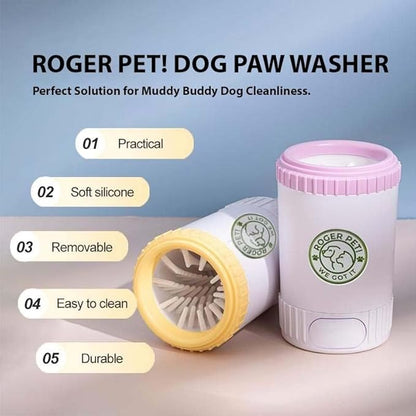 Paw Cleaner, Pet Paw Cleaner, Ideal Paw Cleaner for Dogs - Suitable for Small and Medium Dogs & Cats. Perfect Solution for Muddy Buddy Dog Cleanliness. Salt and snow remover