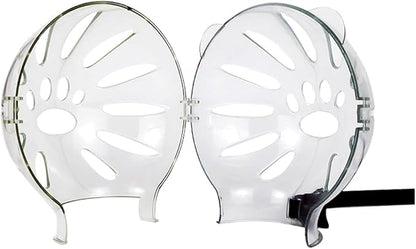 Cat Muzzle,Cat Clear Helmet, Breathable Cat Hood，Adjustable Cat Mouth Cover Grooming Face Mask for Preventing Cats Biting Chewing, Transparent Muzzle for Kittens and Adult Cats
