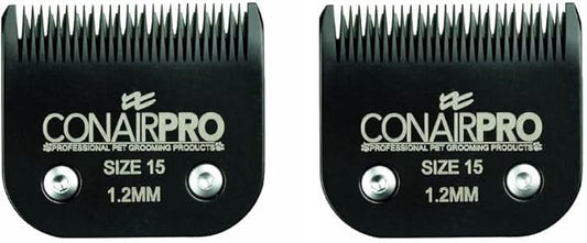 Conair CONAIRPROPET Dog Clippers for Grooming Replacement Blade, Size 15, Fits Most Deatchable Grooming Clippers (Pack of 2)