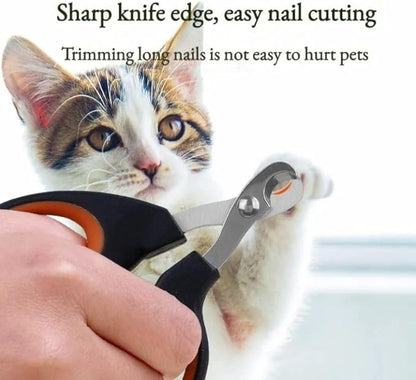 Dog Nail Trimmers and Cat Nail Clipper Set - Professional Dog Nail Clippers for Small Breeds, Heavy Duty Pet Trimmers, Safe Cat Claw Clippers, Ideal for Cats, Dogs, Puppies(Blue/Light Blue)