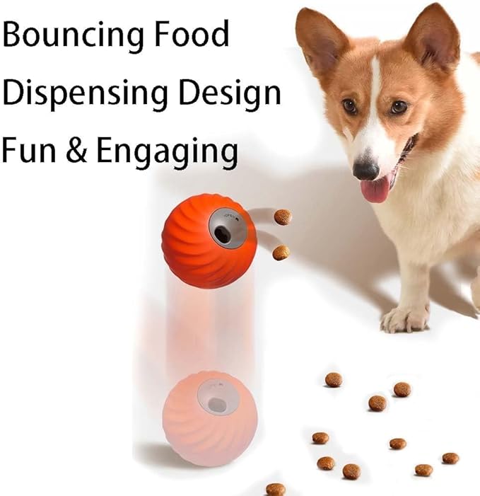 Zoomie 2.0 Buddy – Smart Touch Interactive Dog Toy | 2 in 1 Interactive Dog Balls ＆ Pet Feeder | USB-C Rechargeable | for Small Or Medium Dogs (Orange)
