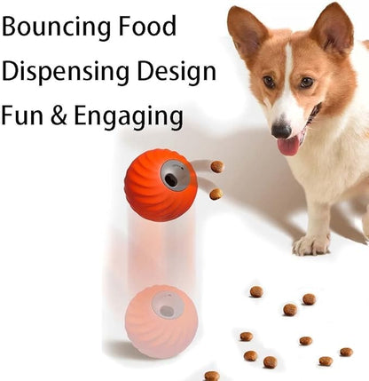 Zoomie 2.0 Buddy – Smart Touch Interactive Dog Toy | 2 in 1 Interactive Dog Balls ＆ Pet Feeder | USB-C Rechargeable | for Small Or Medium Dogs (Orange)