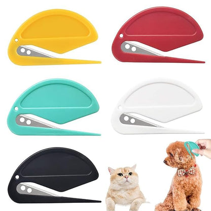 Knots Comb for Cat Matted Dog Hair Removal Tool Cats Knotting Hair Cutter Combs Tangled Hair Trimmer Styler for Long-Haired Pets, 1 Pcs, Green-B