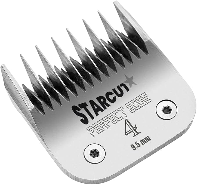 Detachable Dog, Cat, and Horse Pet Professional Grooming Clipper Replacement Blades, Compatible with Most A5 Andis, Oster, Wahl Series Clippers, Made of Stainless Steel. (#4 3/8" (9.5mm))