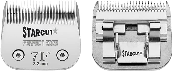 Detachable Dog, Cat, and Horse Pet Professional Grooming Clipper Replacement Blades, Compatible with Most A5 Andis, Oster, Wahl Series Clippers, Made of Stainless Steel. (#7F 1/8" (3.2mm))