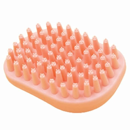 Soft Silicone Bristles Massage Grooming Brush for Dogs and Cats Soft Pet Shampoo Brush for Shedding Hair Pet Bathing Tool (Pink)