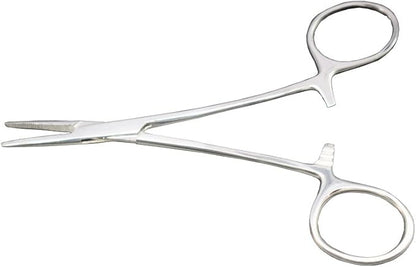 Professional Stainless Steel Pets Dogs Cats Hemostat Forceps Scissors Ear Hair Clamp Pulling Shears Plier Pet Dog Trimmer Accessories Straight Silver