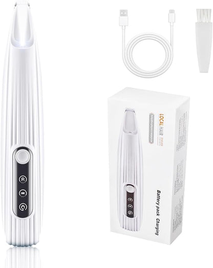 SZMDLX Rechargeable Dog Paw Trimmer & Cat Grooming Kit - Low Noise Pet Hair Clipper with LED Light, 9mm Blade for Gentle Trimming, Paw Fur Shaver for Pets